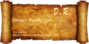 Dengi Renáta névjegykártya